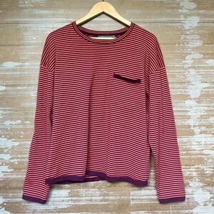 Title Nine Synergy Striped Sweater Outdoor Stretch Hiking Womens L